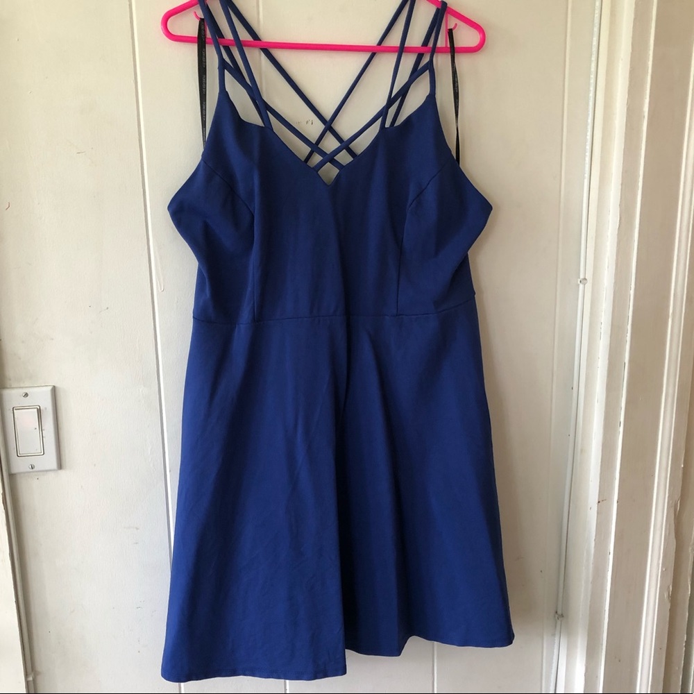 Blue a-line dress